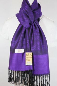 * Visit our store for more items for --> http://stores.ebay.com/DG-Pashmina-U-S-A-Corp-Store_D-G-Pashminas-Scarf *This is D&G Pashmina U.S.A. Corp scarf commodity,It's 76 Inches long, and 25 Inches wide when opened. This scarf can be worn many different ways, and can be worn during any season. It is for both men and women wear as well.The original price is $39.99 and comes from D&G Pashmina U.S.A Corp directly.*Please note that the color maybe slightly different than photos, due to difference in Shawl Black, Purple Soft, Purple Paisley, Wrap Shawl, Popular Fashion, Pashmina Scarf, Fashion Items, Shawls And Wraps, 30 Years