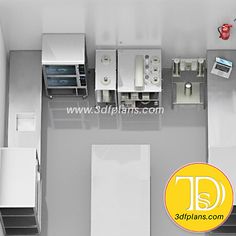 an overhead view of a kitchen with appliances