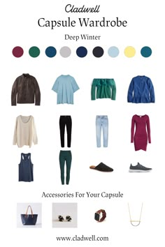 Cool Winter Color Palette Outfits Casual, Deep Winter Color Palette Summer Outfits, Cool Winter Color Palette Outfits Fashion Styles, Deep Winter Palette Outfits Colour Combinations, Winter Season Color Palette Outfits, Deep Winter Outfits For Spring, Cool Color Palette Wardrobe