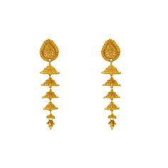 Make a bold statement with these stunning 22k gold Jhumki earrings by Virani Jewelers. Designed to perfection, these extravagant 22k gold Jhumki earrings are a true symbol of sophistication and refinement. With their timeless design and superior craftsmanship, they're the perfect gold accessory for any occasion, reflecting the rich heritage of Indian gold craftsmanship.Features• 22k yellow gold• Filigree• BeadingNecklace Specifications:• Minimum Width - 1 millimeter• Maximum Width - 13.65 millim Luxury Hand-set 22k Gold Earrings, Jhumki Earrings, Gold Filigree, Gold Accessories, 22k Gold, Timeless Design, Yellow Gold, Yellow, Gold