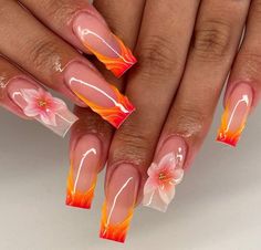 Cruise Nails, Hot Nail Designs, Sunset Nails, Small Nails, Nails Salon, Summery Nails, Waste Of Time