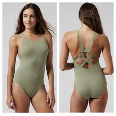 $118 Nwt Athleta Palm One Piece Swimsuit Small Green Strappy Back For: Swim, Surf, Stand-Up Paddleboard, And All Water Sports Feel: Recycled H?Eco Swim Fabric Is Smooth And Sleek With Powerful Stretch Recycled Nylon/Lycra Spandex Quick-Drying: Dries In A Flash Rated Upf 50+ (Excellent Protection) All-Around Stretch: Provides Ultimate Comfort And Mobility Light Support: Best For A-C Cup High Neck Removable Pads In New Condition. #4e958 Tags: Modest, Vacation, Swimsuit, One Piece, Comfort, Swimming, Coverage Vacation Swimsuit, Navy Swimsuit, Athletic Swim, Swimsuit One Piece, Modest Swimsuits, 1 Piece Swimsuit, Black Swimsuit, Swim Dress, Tankini Top