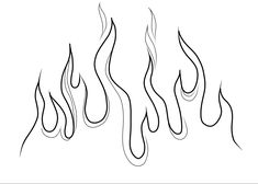 the outline of fire flames on a white background