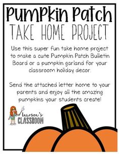 a pumpkin patch project with instructions to make it look like an autumn themed home project