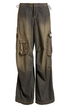 Travel back in time to the 2000s in faded cargo pants flaunting a baggy fit, full-length legs and plenty of pockets for utilitarian detail. Exclusive retailer Zip fly with hook-and-bar closure Front slant pockets; cargo flap-patch pockets 100% cotton Machine wash, line dry Made in Turkey Urban Washed Black Cargo Pants, Urban Outfitters Cotton Cargo Bottoms, Brown Urban Cargo Bottoms, Urban Outfitters Wide-leg Cargo Pants With Pockets, Bdg Y2k Low-rise Cargo Pants, Bdg Urban Outfitters, Baggy Cargo Pants, The 2000s, Baggy Fits