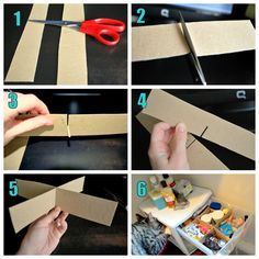 steps to make a cardboard box with scissors