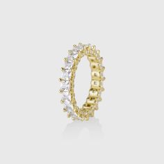 Nina Ring | Gold - Alexa Kelley Ring Size Guide, Jewelry Cleaner, Ring Gold, Gold Plated Jewelry, Jewelry Plate, Princess Cut, Eternity Ring, Natural Oils, Size Guide