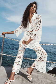 ZIMMERMANN Resort Swim 24 Zimmermann Resort 2024, Zimmerman 2024, Linen Style Fashion, Embroidered Tunic, Summer Set