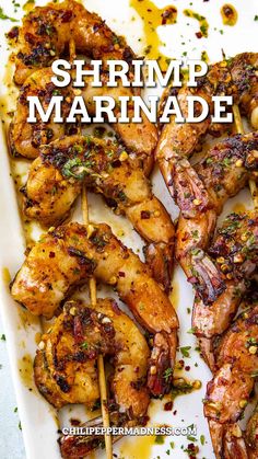 Shrimp Marinade served at home and looking awesome Marinade Shrimp, Shrimp Marinade Recipes, Easy Grilled Shrimp Recipes, Seafood Tacos, Best Shrimp Recipes, Shrimp Marinade, Shrimp Recipes For Dinner, Shrimp Recipes Easy