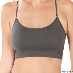 With removable padding you can choose to wear on its own or remove the pads to wear over your normal bra for some pick me up and Sass! We highly suggest using your regular shirt size when ordering. Ashley can fit in the OS at a 40H because the stretch is amazing. BUT, the straps are thinner on OS so she only wears 1x/2x. OS Sizing Fits Bra Band Size 32-34 (36 fits for a pick me up look) 1x/2x Sizing Fits Bra Band Size 40-44 (44 for a pick me up look) 2x/3x Sizing Fits Bra Band Size 42-46 Ashley Seamless Strappy Stretch Bra, Seamless Stretch Strappy Bra, Strappy Seamless Stretch Bra, Sports Bra With Removable Pads And Spaghetti Straps, Solid Color Bra With Adjustable Tank Straps, Spaghetti Straps Sports Bra With Removable Pads, Solid Color Strappy Sports Bra With Adjustable Straps, Adjustable Tank Strap Bra, Sports Bra With Built-in Bra And Tank Straps