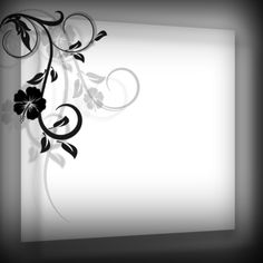 an artistic black and white background with flowers