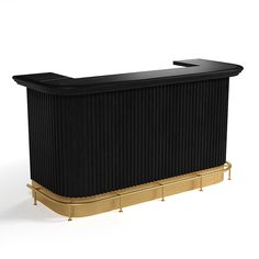 a black and gold bar sitting on top of a table