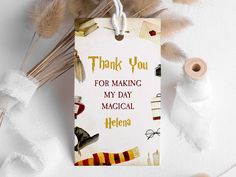 thank you for making my day special with items from the harry potter movie on it