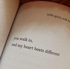 an open book with the words wild spirit soft heart written on it's pages