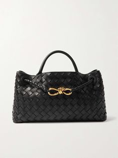 BOTTEGA VENETA East/West Andiamo small intrecciato leather tote Designer Small Bags, Bottega Veneta Bag Tote, Bottega Veneta Andiamo, Girl Wishlist, Black Hand Bag, Bags Wishlist, Arm Candies, Project Report, Bottega Veneta Bag