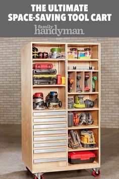 the ultimate space saving tool cart