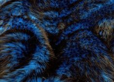 the fur is blue and brown with black stripes