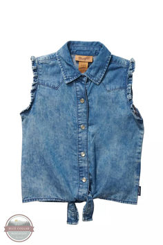 Wrangler 112346582 Girl's Sleeveless Tie Front Denim Snap Shirt Western Apparel, Skirt Medium, Western Outfits, Girl Top, Cotton Style, Favorite Jeans, Jeans Shorts, Childrens Clothes, Sleeveless Top