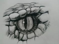 a drawing of an eye that is drawn in pencil