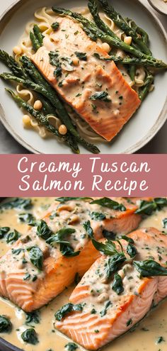 Creamy Tuscan Salmon Recipe Rich, indulgent, and bursting with flavor, Creamy Tuscan Salmon is a dish that effortlessly combines elegance and comfort. Tender, flaky salmon fillets are bathed in a luscious, creamy sauce infused with garlic, sun-dried tomatoes, spinach, and Parmesan cheese. This recipe is perfect for impressing dinner guests or simply treating yourself to […] Creamy Tuscan Salmon, Tuscan Salmon Recipe, Tuscan Salmon, Salmon Spinach, Lunch Healthy, Best Seafood Recipes, Salmon Seasoning, Dinner This Week, Dinner Guests