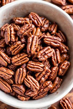 Slow Cooker Candied Cinnamon Pecans Recipe  Ingredients  - 1 pound pecan halves - 1 cup granulated sugar - 1/2 cup unsalted butter - 1 teaspoon ground cinnamon - 1/4 teaspoon salt - 1/4 teaspoon vanilla extract  Full Cooking Instructions on... Pecan Halves Recipe, Cinnamon Sugar Pecans Recipe, Crockpot Pecans Candied, Cinnamon Pecans Recipe Easy, Cinnamon Pecans Recipe, Cranberry Bliss Bars Recipe, Pecan Recipes Easy