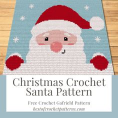 a cross stitch santa pattern with the words christmas crochet santa pattern on it