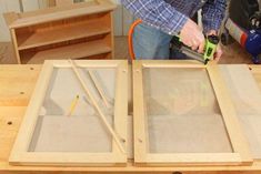 Diy Glass Cabinet Doors, Panel Doors Diy, Making Cabinet Doors, Cabinet Door Router Bits, Door Diy Projects, Glass Kitchen Cabinet Doors, Panel Cabinet Doors, Glass Cupboard, Glass Cabinet Door