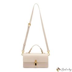 Bird in Bag - Clip buckle small square package spring and summer new simple female senior texture shoulder cross fashion handbag Beige Rectangular Satchel With Hasp Closure, Rectangular Beige Satchel With Hasp Closure, Elegant Summer Box Bag With Adjustable Strap, Elegant Large Capacity Baguette Bag For Spring, Beige Square Satchel With Hasp Closure, Square Box Bag With Hasp Closure, Elegant Baguette Bag With Adjustable Strap For Spring, Elegant Spring Baguette Bag With Detachable Strap, Spring Square Satchel With Detachable Handle