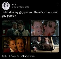 an image of some people with different facial expressions on their faces and the caption reads, behind every person there's a more evil guy than gay person