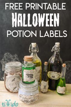 free printable halloween potion labels are perfect for the holiday season and they're easy to make