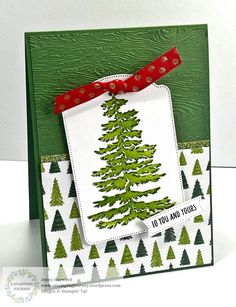 Stampin' Up! Frosted Forest for Week 7 of 12 Weeks of Christmas.  Catch the video and blog post. Valentines Gift Box, Tree Stamp, Beautiful Christmas Cards, 2024 Christmas, Christmas 2014, Christmas 2017, Stamping Techniques, Christmas 2016