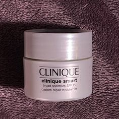 Dry Combination Formulation What It Is -Our Smart Daytime Moisturizer Targets All Major Signs Of Aging. Protects With Spf. What It Does - De-Aging, Oil-Free Formula With Clinique Smart Hydration Technology Helps Skin Attract And Retain Moisture. - Delivers Essential Defense Against Uv Rays With Broad-Spectrum Protectiona Critical First Step In Preventing Damage. Helps Keep Skin Looking Younger, Longer. Use With Clinique Smart Night Moisturizer. Together, They Help Visibly Improve The Appearance Elf Lip Stain, Clinique Pep Start, Clinique Skincare, Looking Younger, Clinique Smart, Clinique Moisture Surge, Night Moisturizer, Clinique Moisturizer, Sunscreen Spf 50