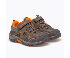 Trail Chaser Jr. Shoe, Gunsmoke Functional Hiking Sneakers Scratch-resistant, Scratch-resistant Hiking Sneakers, Durable Hiking Sneakers, Functional Hiking Sneakers With Scratch Resistance, Non-slip Low-top Walking Shoes For Hiking, Low-top Non-slip Walking Shoes For Hiking, Breathable Walking Shoes With Round Toe For Adventure, Sporty Scratch-resistant Hiking Sneakers, Slip-resistant Round Toe Sneakers For Adventure