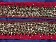 Vintage Indian Sari Border Sewing Embroidered Trim Ribbon Antique Lace DIY Home Decor Wedding Festive Wall Hanging Sequins Ethnic Item Description These are vintage sari trims and have been cut out from the vintage saris. SPECIALLY used on Designers for all garment. Designers - Sabyasachi Mukherjee Rohit Bal, Manish Malhotra, Ritu kumar & many more. These precious textiles can be used for making Belly dance belts, costumes or other exciting craft projects . We use them to make special Saree and Bollywood Style Embroidered Fabric With Embroidered Border For Festive, Diwali Green Embroidered Border Fabric, Blue Bollywood Embroidered Border Fabric, Red Bollywood Fabric With Embroidered Border, Sabyasachi Mukherjee, Belly Dance Belt, Dance Belt, Semi-stitched Bohemian Embroidered Fabric With Border, Ritu Kumar