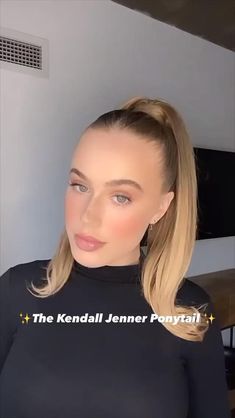 On trending Hair Transformation Slay Your Style with the Latest Looks Vintage Hairstyles Ponytail, Parted Ponytail Hairstyles, Sleek Hair Ponytail, Pont Tail Hairstyles Straight, Middle Part Ponytail Tutorials, How To Make A Sleek Ponytail, Sleek High Ponytail Tutorial, Kendall Jenner Ponytail Tutorial, How To Sleek Hair