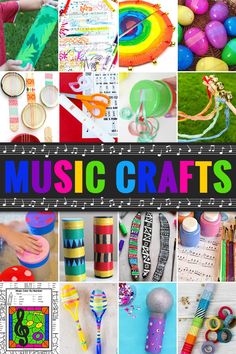 various crafts and activities for kids to do with the music crafters in their home