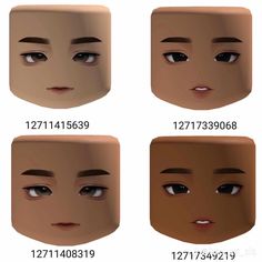 four different types of eyes and eyebrows with the same amount as shown in this image