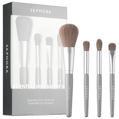 What It Is: A Vegan And Cruelty-Free, Four-Piece Mini Face- And Eye-Brush Set That Is Perfect For On-The-Go Touch-Ups. Brush Formulation: All Formulas Brush Coverage: Buildable Brush Handle Length: - Foundation Brush: 5.5 Inches - Concealer Brush: 4.5 Inches - Shadow Brush: 4.3 Inches - Crease Brush: 4.6 Inches Bristle Type: Synthetic Ingredient Callouts: These Products Are Cruelty-Free And Come In Recyclable Packaging. What Else You Need To Know: This Set Includes A Foundation Brush, A Conceale Sephora Face Mask, Sephora Brushes, Sephora Makeup Brushes, Crease Brush, Mini Brush, Travel Makeup Brushes, Eye Brushes Set, Face Makeup Brush, Sephora Beauty