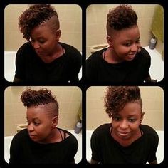 Twists With Shaved Sides, Brunette Hair Trends, Braids With Shaved Sides, Shaved Side Hairstyles, Tapered Natural Hair, Curly Braids, Natural Hair Cuts, Tapered Hair, Side Hairstyles