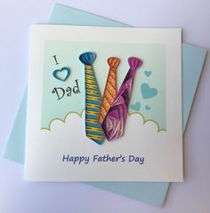 a father's day card with two ties on it