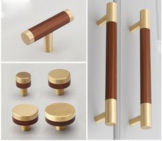 various types of door handles and knobs with different colors, sizes and finishes are shown