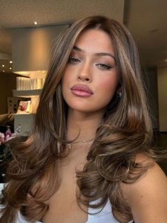 Caramel Blonde Hair, Rambut Brunette, Honey Brown Hair, Brown Hair Looks, Brown Hair Inspo, Brunette Hair With Highlights, Hair Color For Brunettes, Color For Brunettes, Balayage Ombre