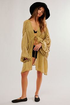 Juliet Kimono Chic Spring Unlined Cover-up, Chic Unlined Spring Cover-up, Chic Long Sleeve Cover-up For Daywear, Chic Spring Layering Cover-up, Oversized V-neck Spring Cover-up, Flowy Long Sleeve Spring Kimono, Bohemian Flowy Cover-up For Fall, Flowy Bohemian Cover-up For Fall, Spring Flowy Wrap Cover-up