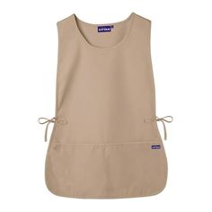 a tan apron on a white background