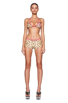 JOANNE SHORT - NEUTRAL : LEOPARD : WILDCARD | I.AM.GIA Gia Model, Fem Style, Leopard Swimsuit, Rubber Print, Outfit Inspired, I Am Gia, Hot Shorts, Fit Ideas, Micro Mini