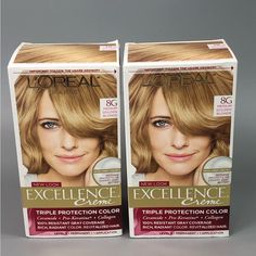 Up For Sale Brand New Condition L'oreal Paris Superior Excellence Permanent Hair Color Conditions: Brand New Condition 2x L'oreal Paris Superior Excellence Creme Permanent Hair Color Medium Golden Blonde (8g) Country/Region Of Manufacture: Mexico Smoke And Pet Free Business. Please See The Photos Above My Listing For More Details. Colors May Vary Slightly Due To Lightning And Or Different Device Resolution. We Ship Most Items The Same Day With Tracking Numbers And Confirmation However Some Items Loreal Preference Hair Color, Medium Golden Blonde, Champagne Hair, Temporary Hair Color Spray, Hair Color Spray, Medium Hair Color, Medium Brown Hair, Lavender Spray, Dyed Blonde Hair