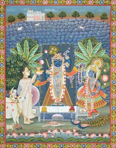 Shreenathji Yamunaji Mahaprabhuji, Shrinathji Pichwai Paintings, Krishna Baby, Story Of Krishna, Indian Miniatures, Shree Nathji, Pichwai Art, Shyam Baba, Pichwai Painting