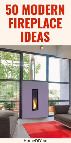 Explore 50 modern fireplace ideas that will transform your home. This pin showcases contemporary fireplace designs with various materials, perfect for elegant home interiors. It uses 1 eye-catching image. Contemporary Fireplace Designs, Modern Fireplaces, Fireplace Designs, Gas Fireplaces, Fireplace Ideas, Fireplace Design, Fireplace Surrounds