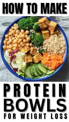 30 Healthy Power Protein Bowls For Weight Loss - The Detox Lady Protein Bowl Recipes, Protein Bowl, Low Carb High Protein, Protein Bowls, Protein Lunch, Quit Sugar