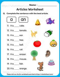 worksheet with pictures and words for children